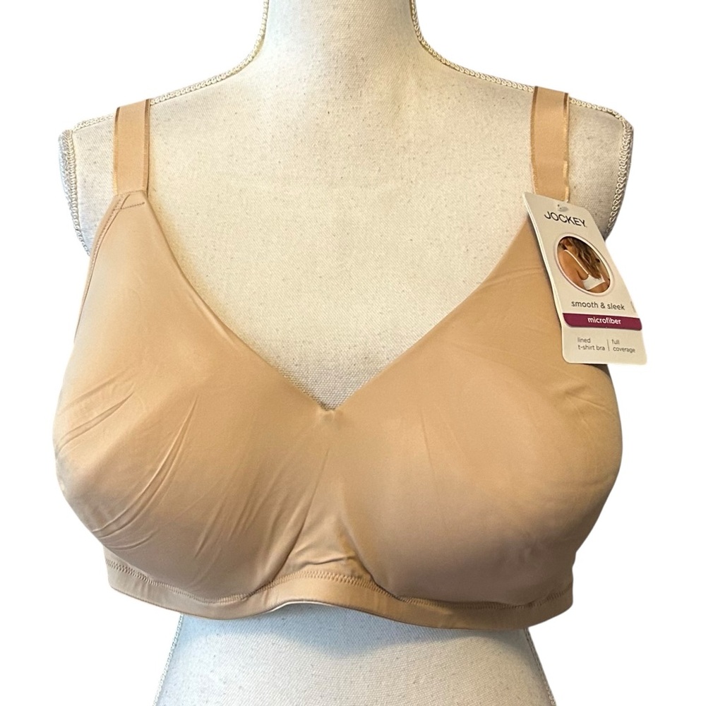 NWT Jockey Smooth‎ & Sleek Microfiber Full Coverage Wirefree T-Shirt Bra SZ 44D